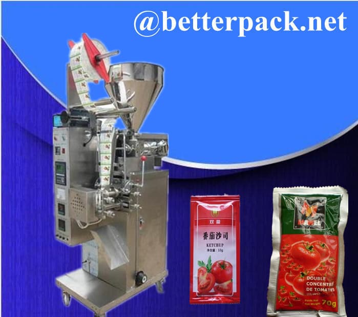 BT_40J Automatic small sachet tomato paste packing machine ketchup packaging machine